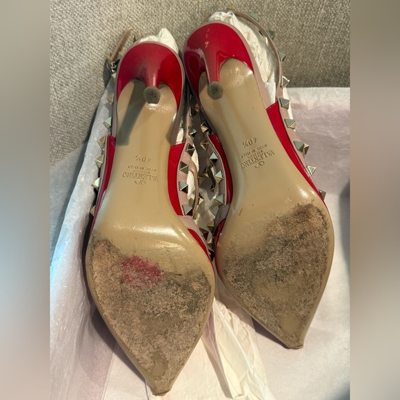 Valentino Garavani Iconic red rockstud  heels size 40.5 - Picture 10 of 15
